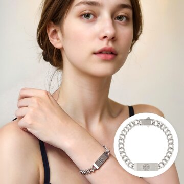 시그니쳐 팬던트 링크체인 팔찌  TDB504S