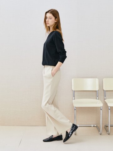 버클 장식 부츠컷 팬츠 