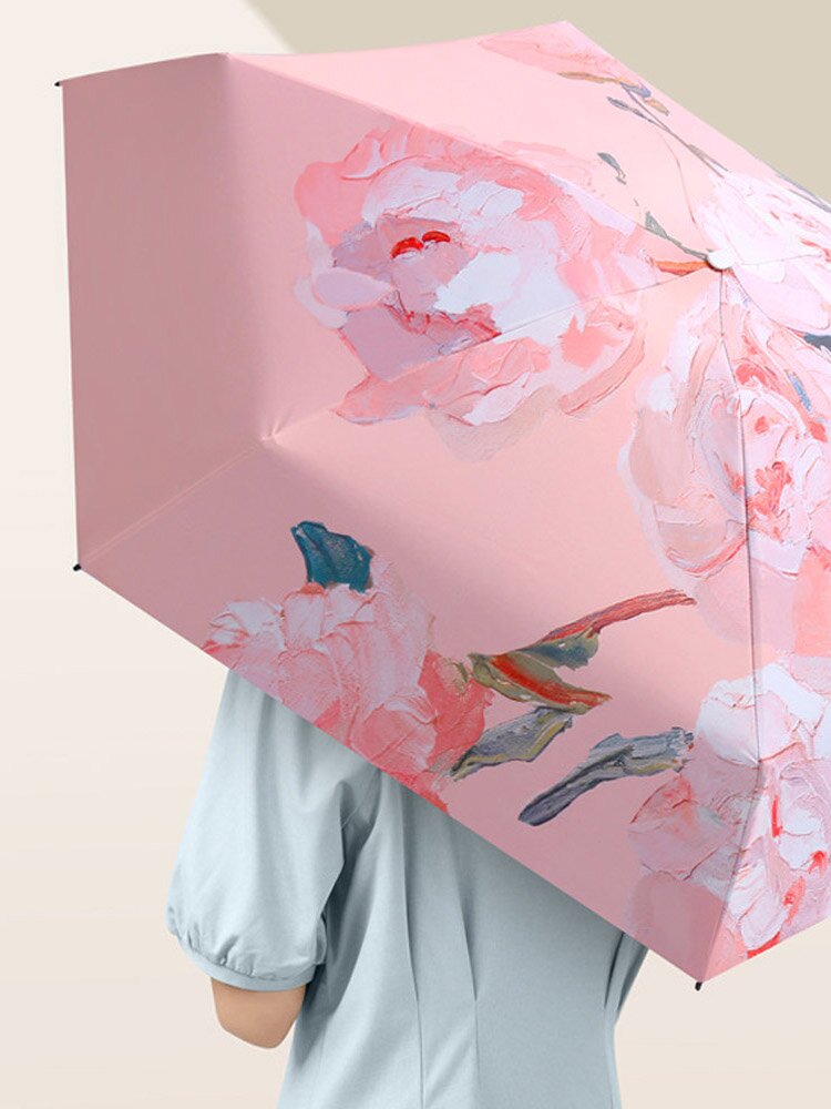 오마걸 핸드폰 크기 미니 초경량양우산 고급 암막 UV 양산