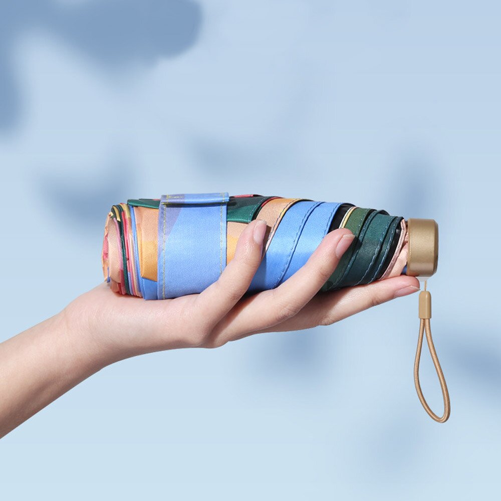 오마걸 핸드폰 크기 미니 초경량양우산 고급 암막 UV 양산