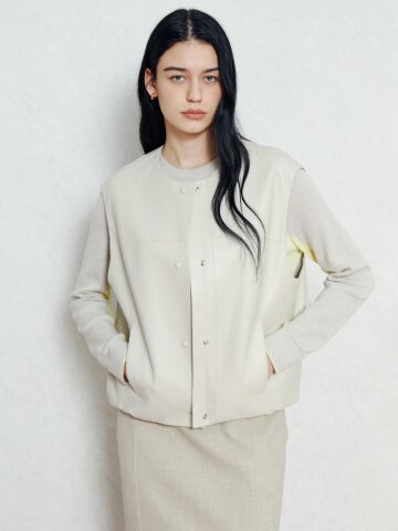 소프트 레더 셔링 베스트 