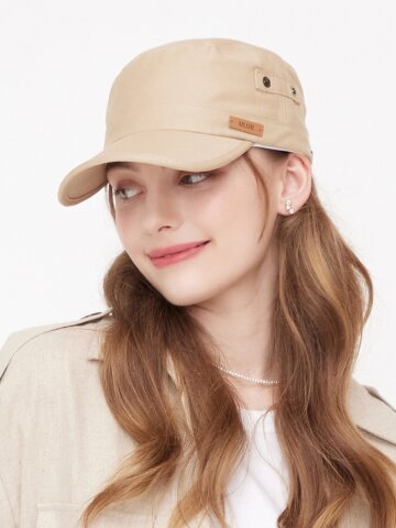 에션셜 가죽패치 군모 3color