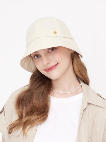 에션셜 스트랩 써클장식 린넨 보닛햇 3color