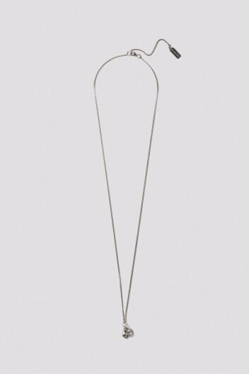 HUSTAD 241 Silver Twist Flower Necklace_925 실버  네크리스