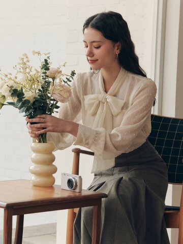 [2컬러] 슈가 리본 블라우스

