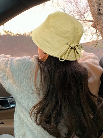 라노르 리본 여자 보넷 플로피햇 벙거지모자 봄 여름 버킷 햇