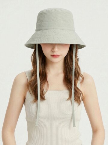 다나 바스락 여성 여름 와이어 벙거지 보넷 리본 턱끈 버킷햇