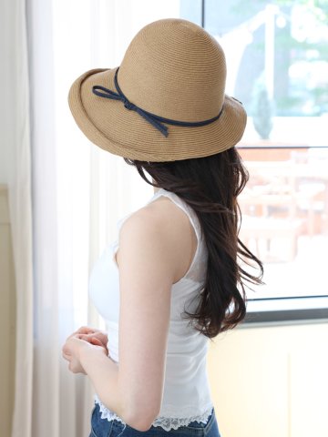 디젬알 지사 밀짚 리본 라피아햇 여름 자외선 비치 여성 챙넓은 모자
