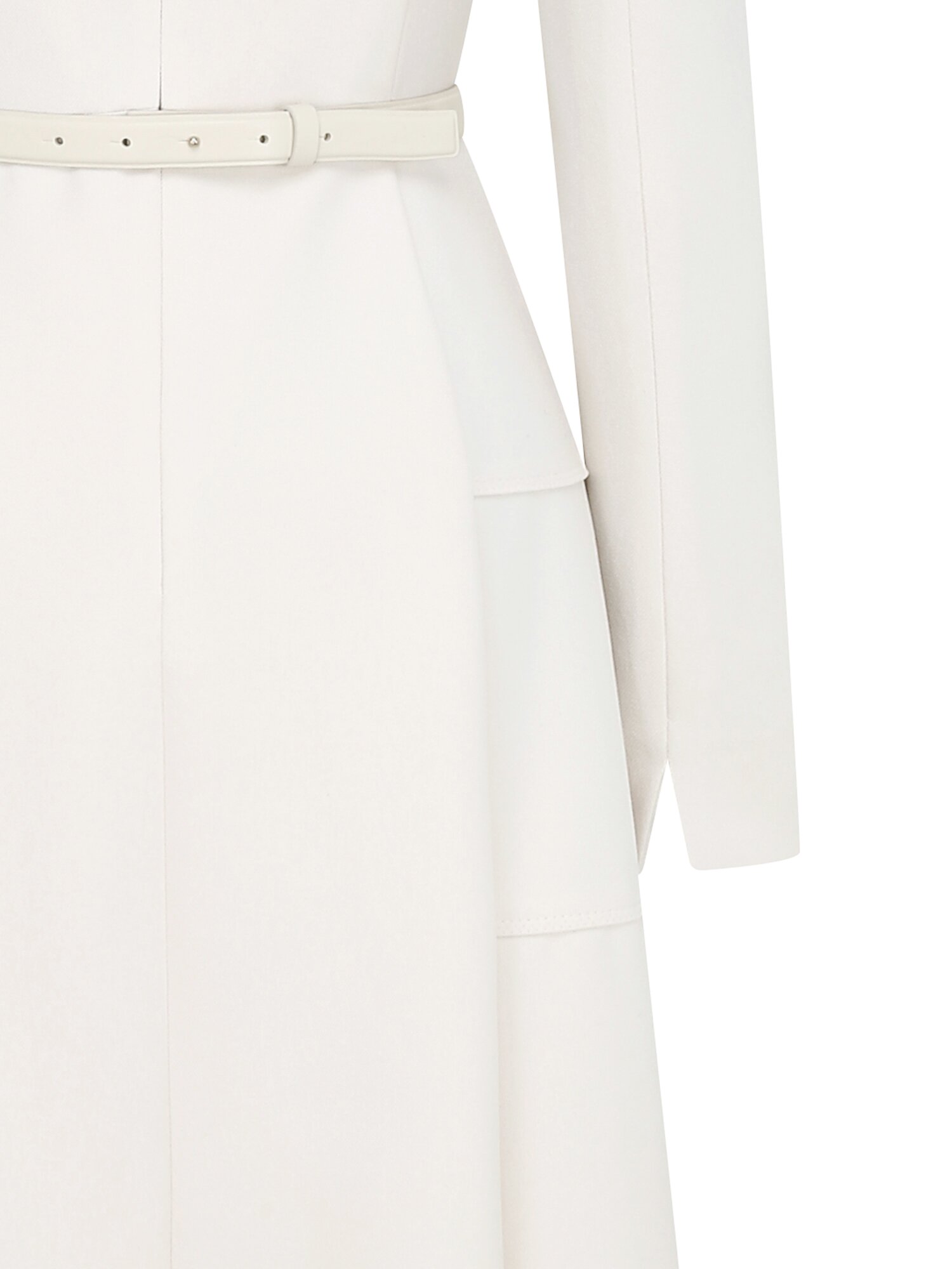핀턱 버튼 장식 플레어 원피스 (IVORY)