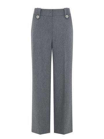 탭 장식 부츠컷 팬츠 