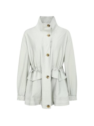 스트링 하이넥 필드 점퍼 