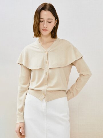 글리터 케이프 레이어 가디건 