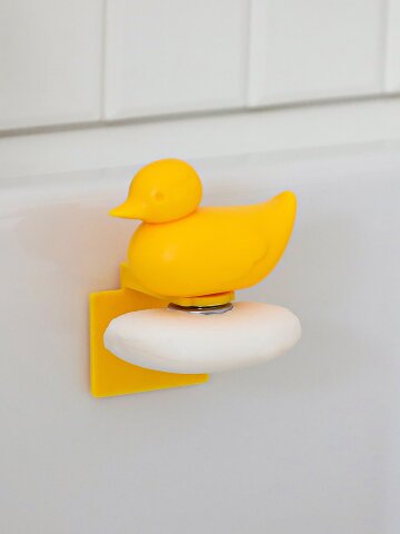 옐로우 오리 자석 비누홀더