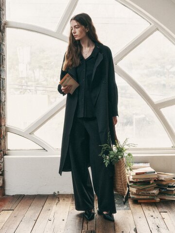 PM_Bevel button trench coat_2color