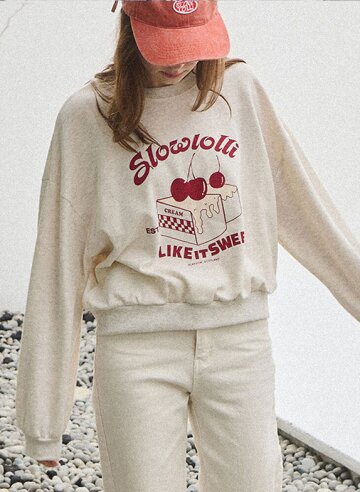 Cherry cake sweatshirt - Oatmeal