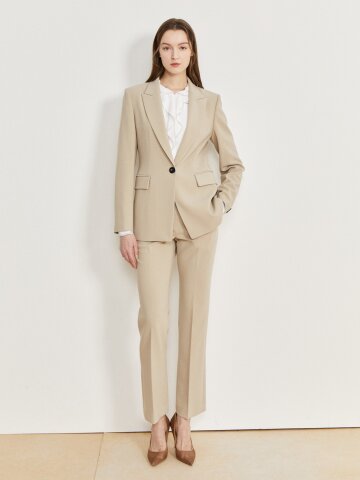 히든 버튼 슬림핏 팬츠 