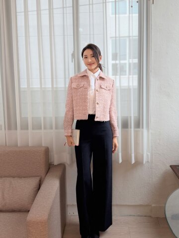 울 턱 베이직 슬랙스 팬츠 