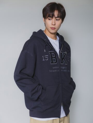 바켄 1583 BK 투웨이 후드 집업 BK7978_차콜