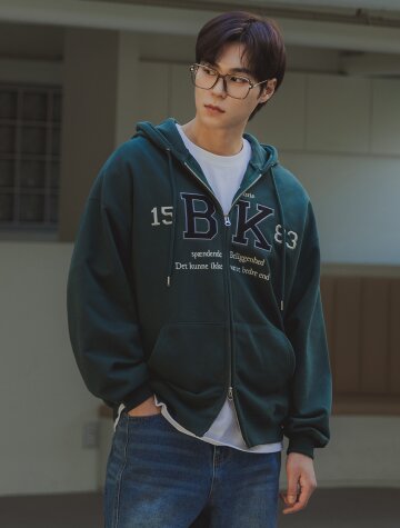 바켄 1583 BK 투웨이 후드 집업 BK7978_그린