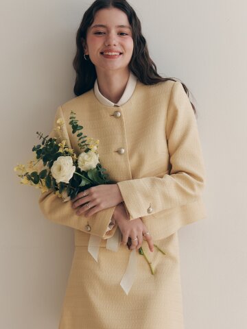 [2TYPE] 크리미 트위드 자켓

