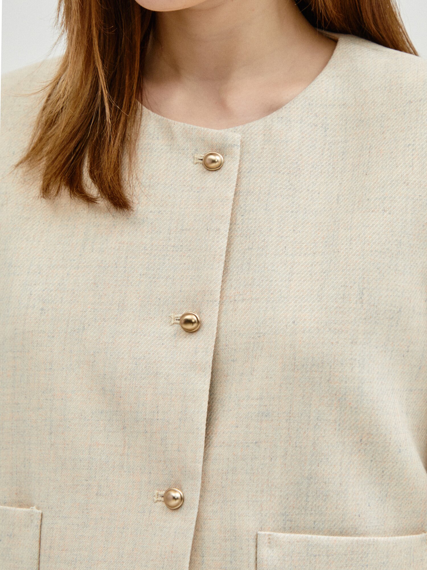 Roundk Button Point Jacket 7RTP0JK001 (MELANGE BEIGE)