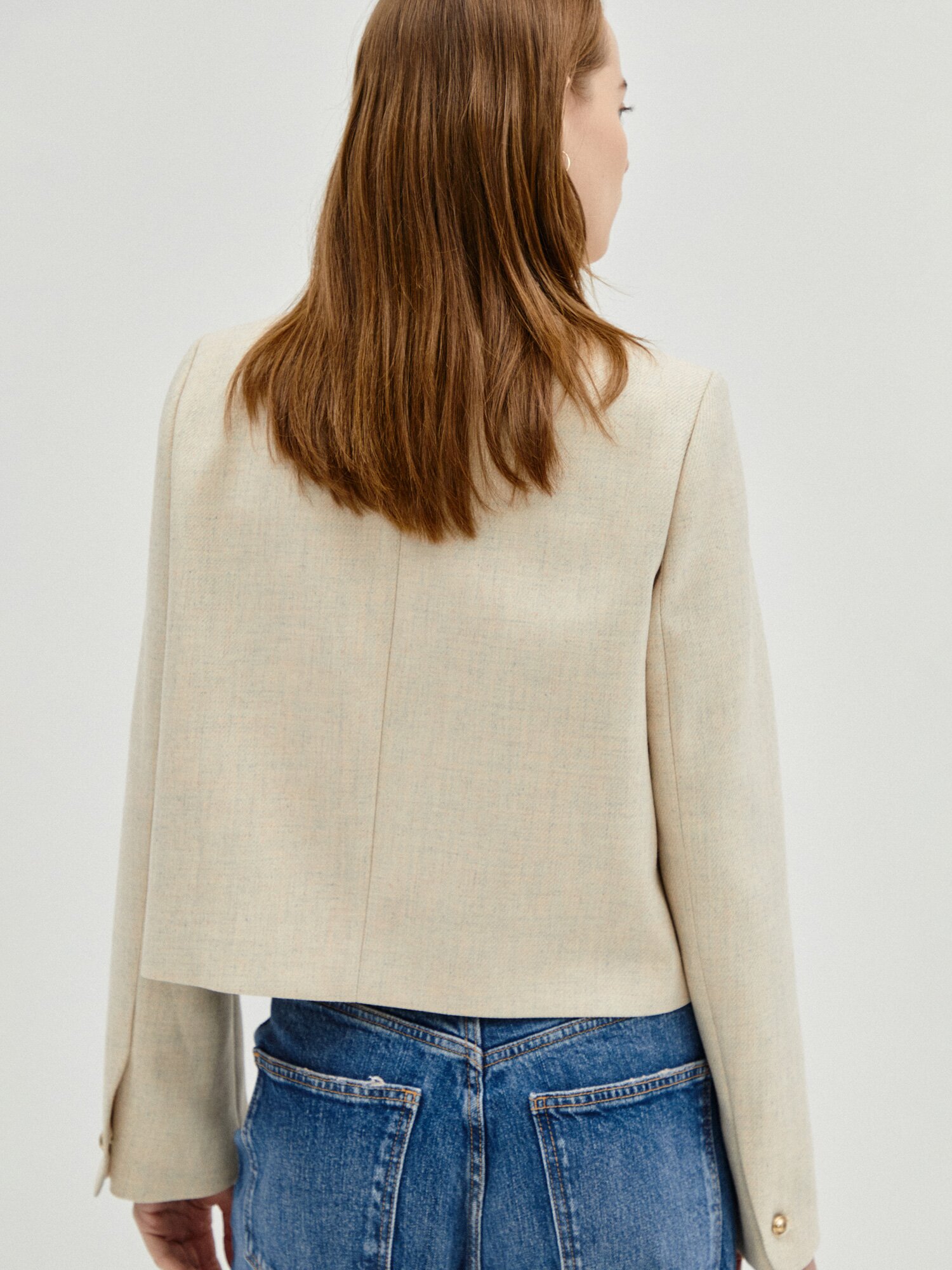 Roundk Button Point Jacket 7RTP0JK001 (MELANGE BEIGE)