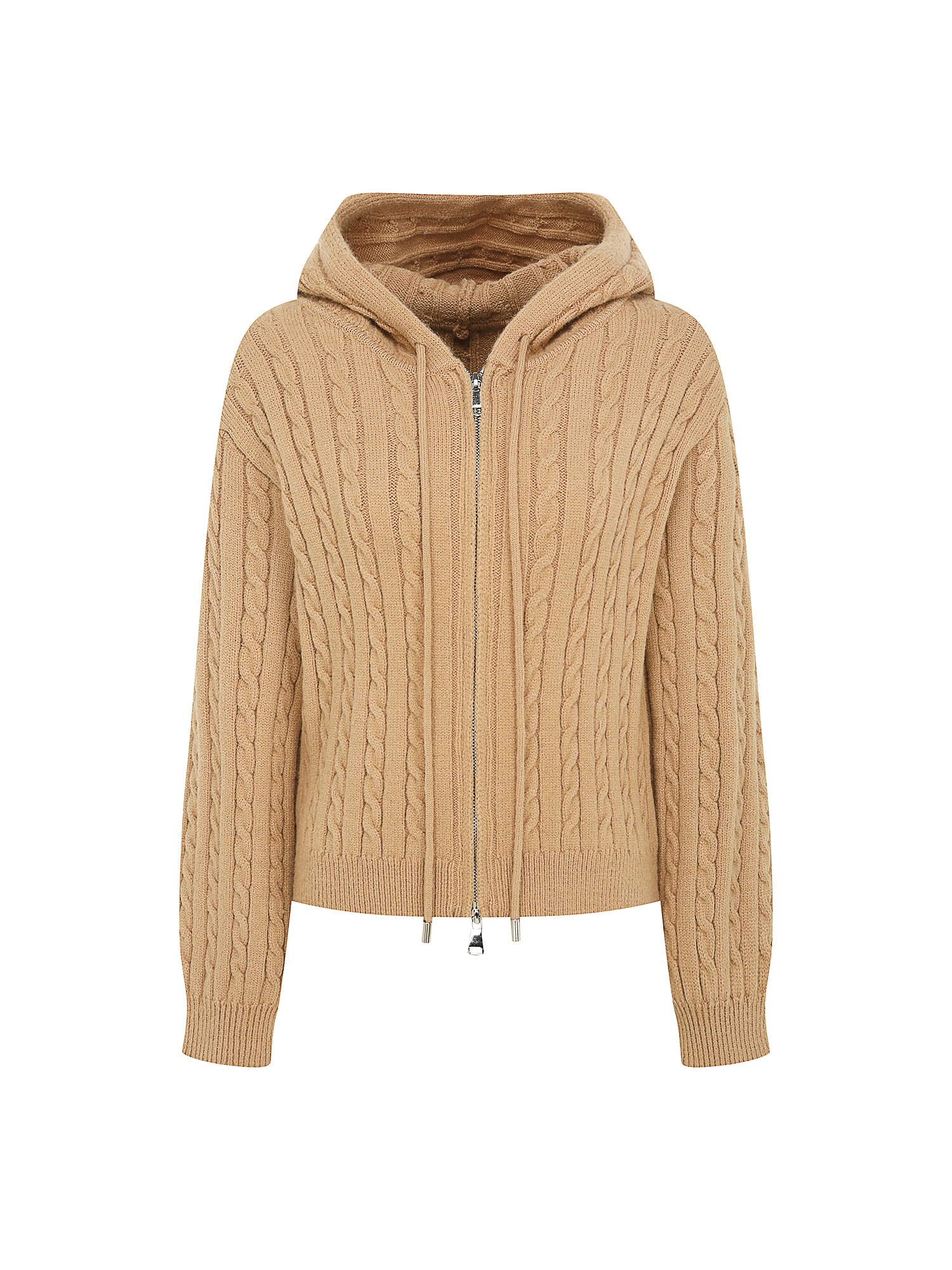 케이블 후드 집업 가디건 (BEIGE)