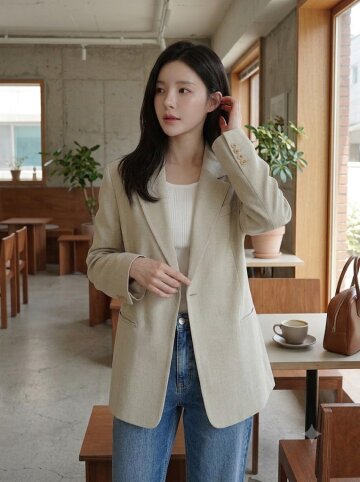 Simple Basic Belted Jacket 7RTP0JK003 