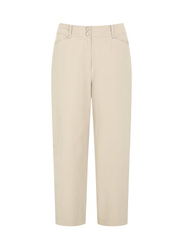 메탈 장식 백 밴딩 테이퍼드 팬츠 