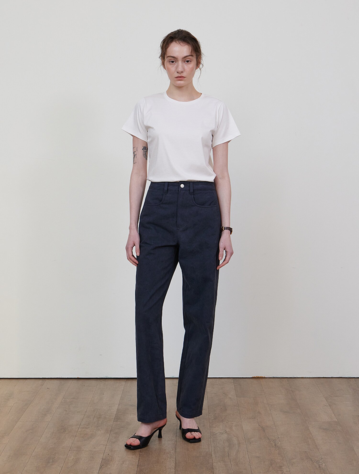 Pigment washing panel pants_DENIM