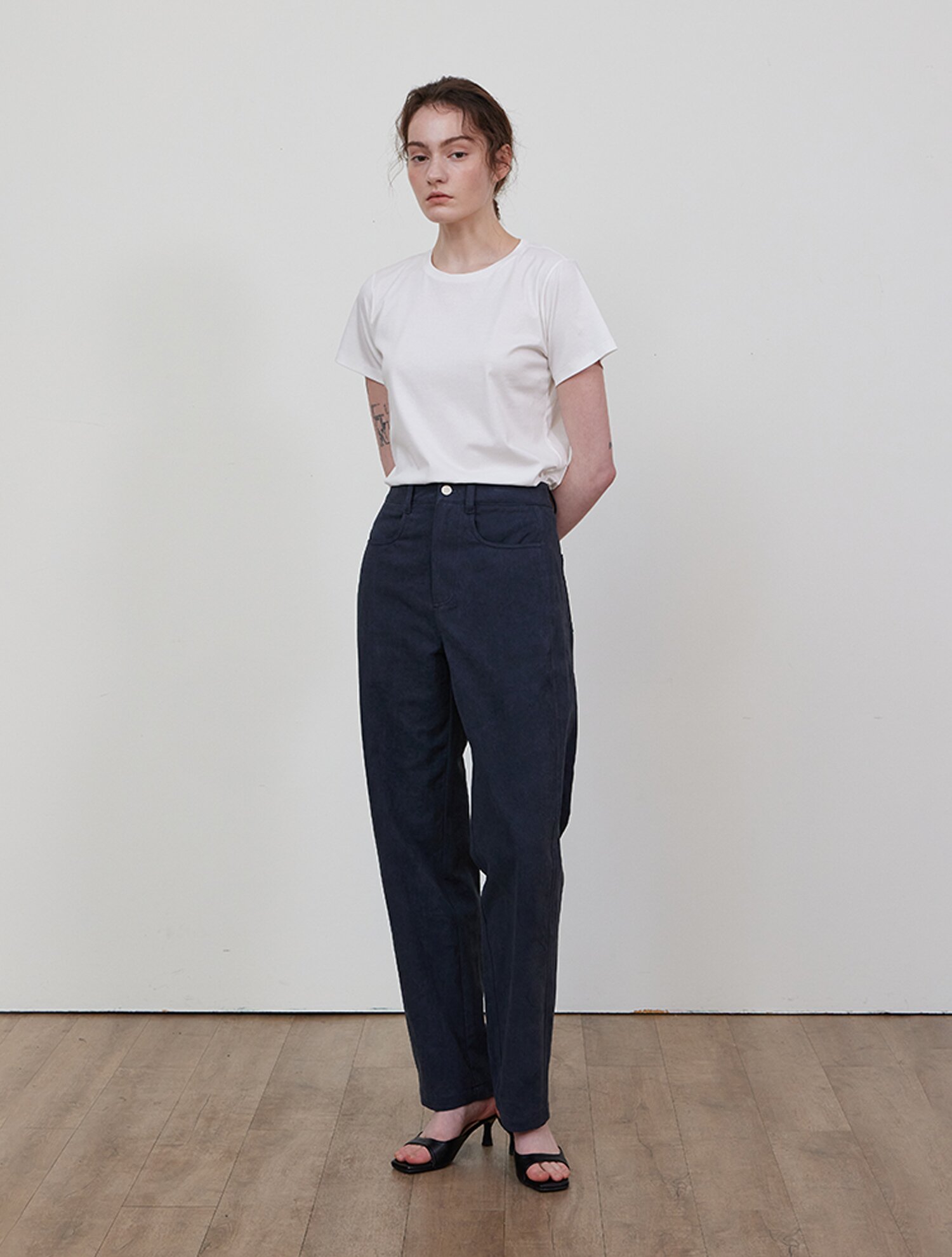 Pigment washing panel pants_DENIM