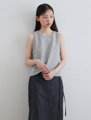 [직장인꾸니 PICK] Span rib sleeveless_GREY