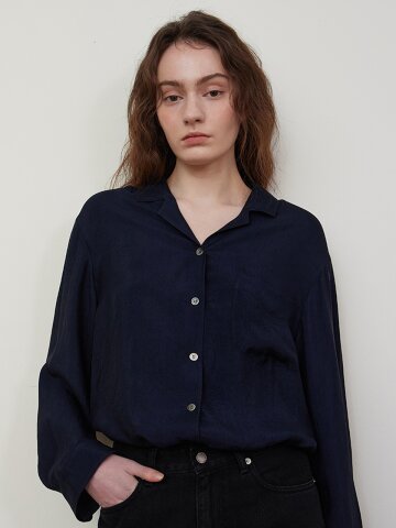 [2차] Oversize dressy shirt_NAVY
