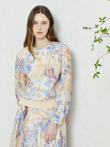 페인터리 블렌드 블라우스 