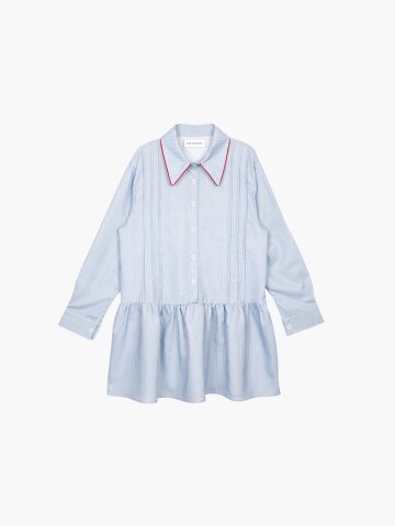 PINE LINE SHIRT DRESS_SKY BLUE