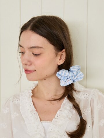 [3EA 1SET] COOL STRIPE SCRUNCHIE_MIX