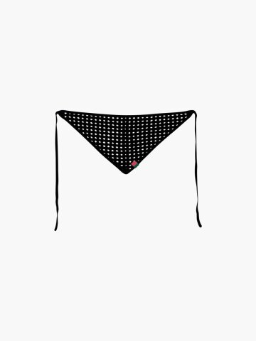 VINTAGE CROCHET KERCHIEF_BLACK