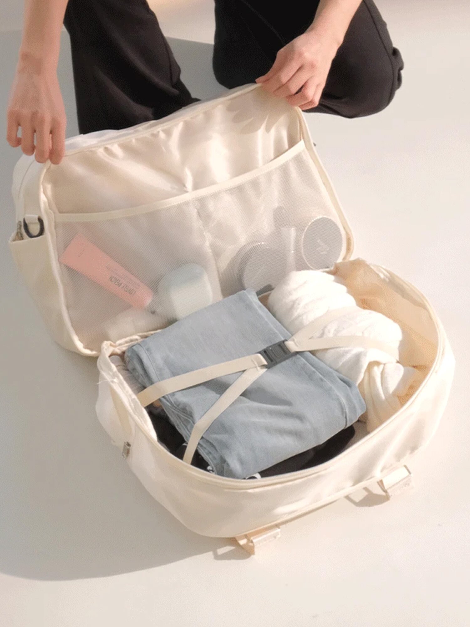 폴더블 레디백 캐리어 여행용 크로스 보스턴 백