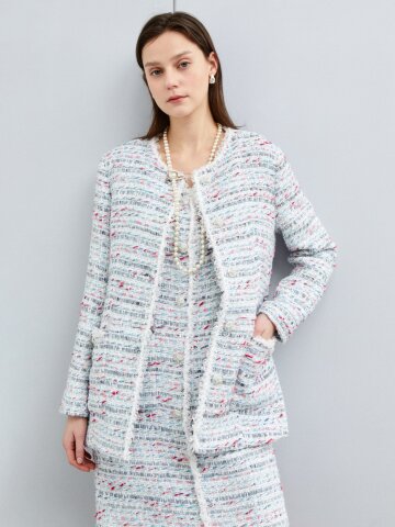 프렌치 클래식 트위드 자켓 