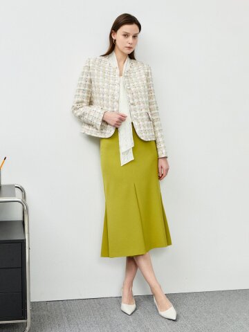 모던 실루엣 슬릿 머메이드 스커트 