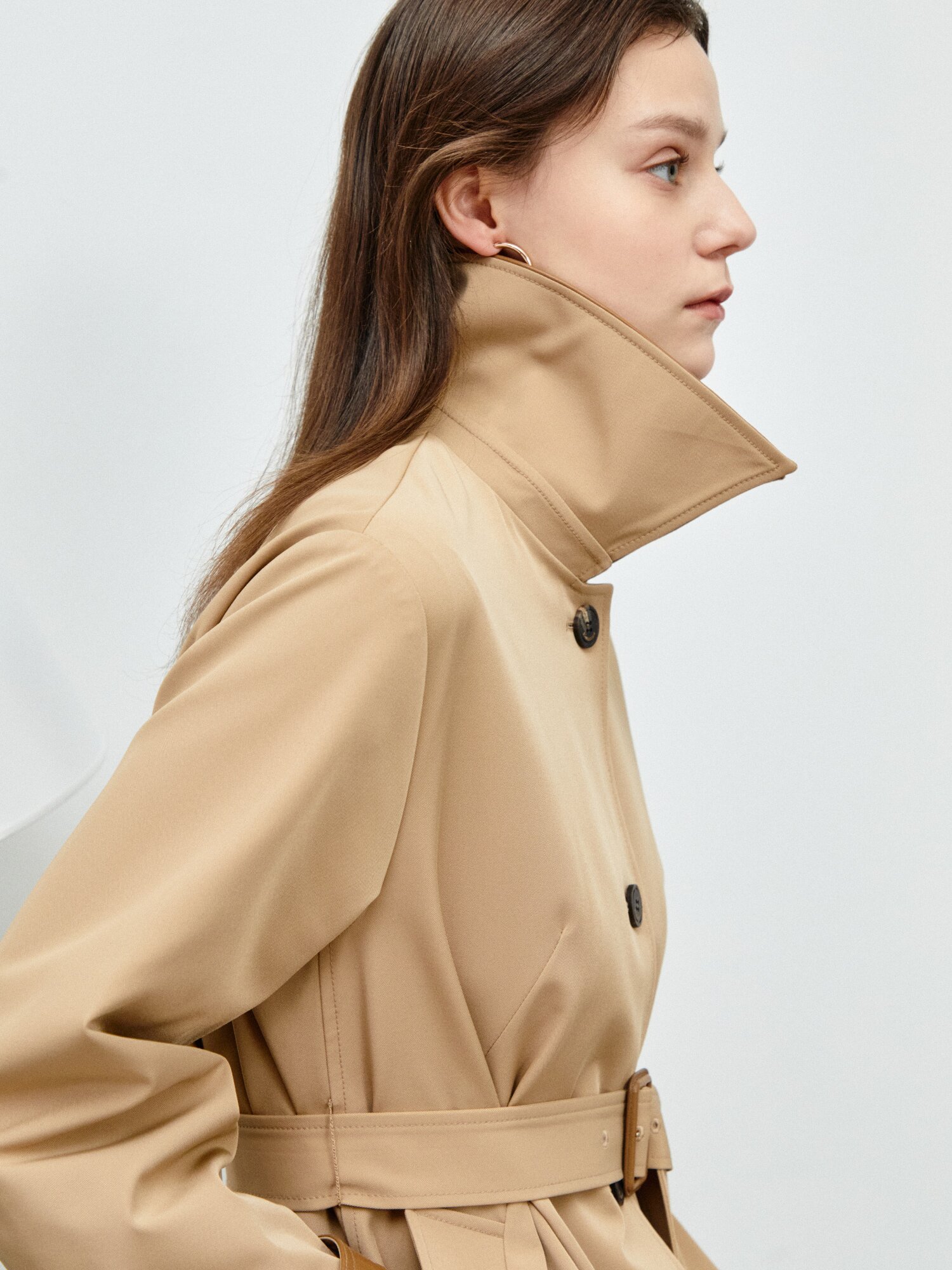 벨티드 빈티지 레더 자켓 (BEIGE)