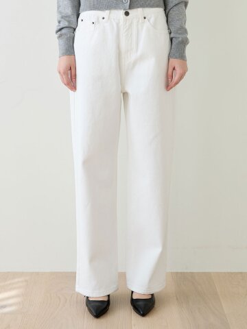 DAILY COTTON WIDE PANTS_WHITE