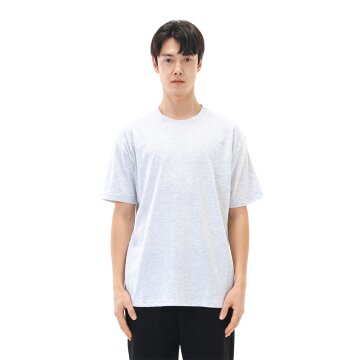 르커스텀 18S 무지 반팔티 (라이트 멜란지)