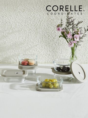 실리콘 유리 밀폐용기 혼합6종