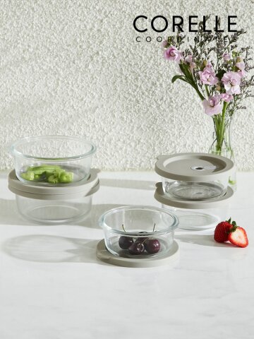 실리콘 유리 밀폐용기 원형5종