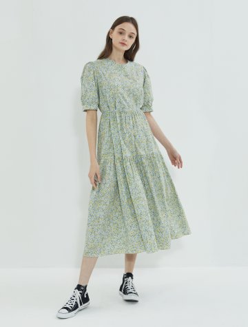 Garden Short-Sleeve One Piece Blue