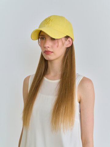 SIGNITURE BIGLOGO OVERFIT BALLCAP WASHING YELLOW