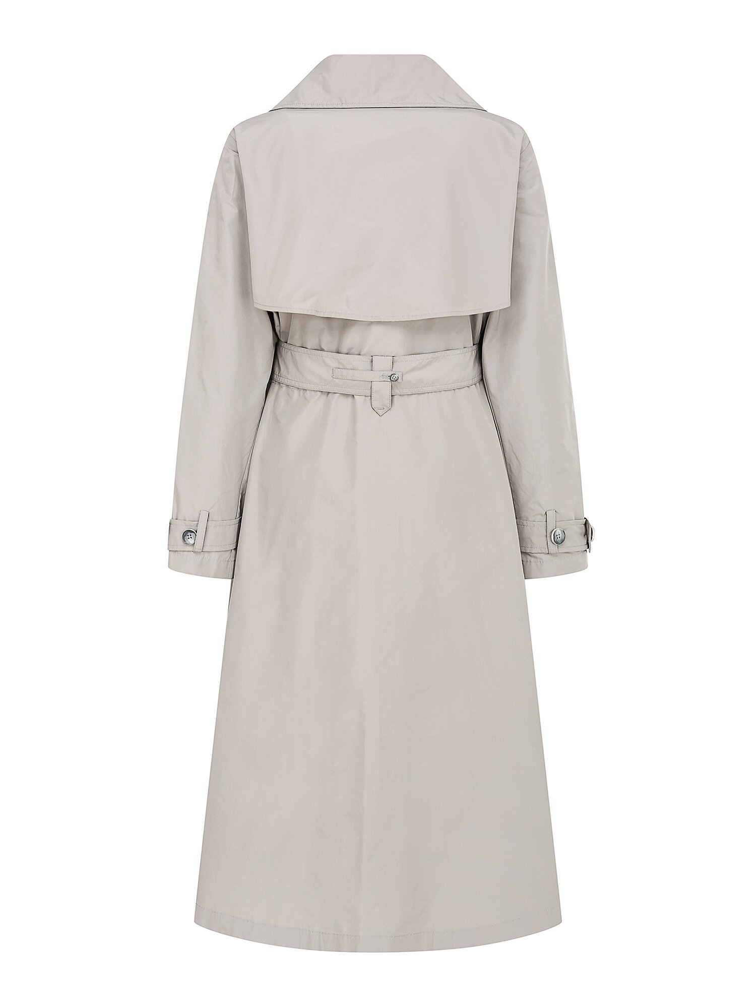 슬리브 포인트 A라인 트렌치 코트 (LIGHT GREY)
