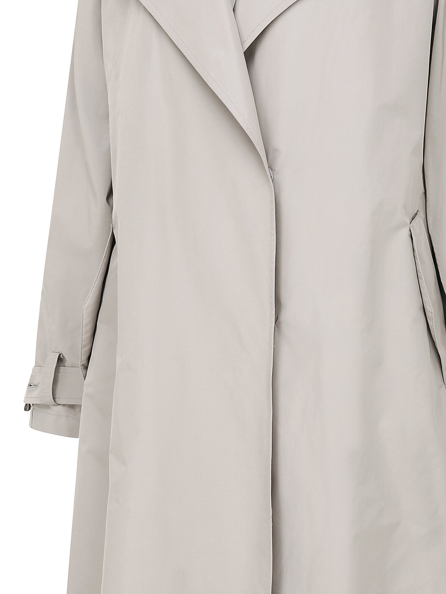 슬리브 포인트 A라인 트렌치 코트 (LIGHT GREY)