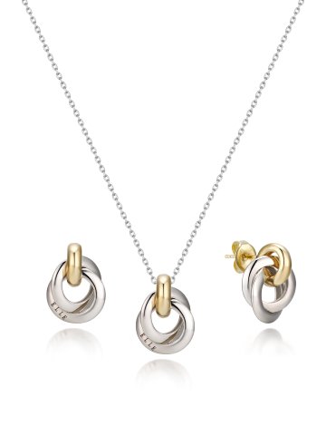 스트로우 심플 귀걸이 목걸이 세트 EL2SET208